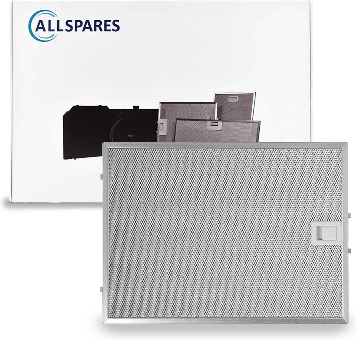 AllSpares Metaalfilter voor afzuigkappen geschikt voor Bosch Siemens en Neff 00703451/703451 (358x265x8mm)