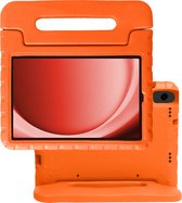 Hoesje Geschikt voor Samsung Galaxy Tab A9 Hoesje Kinderhoes Shockproof Hoes Kids Case - Oranje