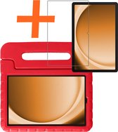 Samsung Tab A9 Cover Bumper Étui pour enfants adapté aux Kids avec protecteur d'écran - Samsung Galaxy Tab A9 Case Housse antichoc - Rouge