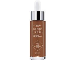 L'Oréal Paris True Match Nude Volumegevend Getint Serum Foundation met hyaluronzuur - 8-10 Deep - 30ml - Vegan