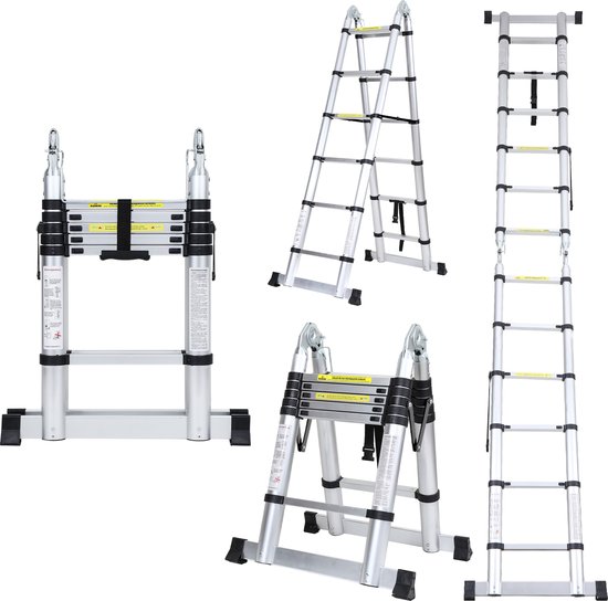 Echelle Télescopique Pliante - Échelles Télescopiques - Soft Close -  Hauteur de