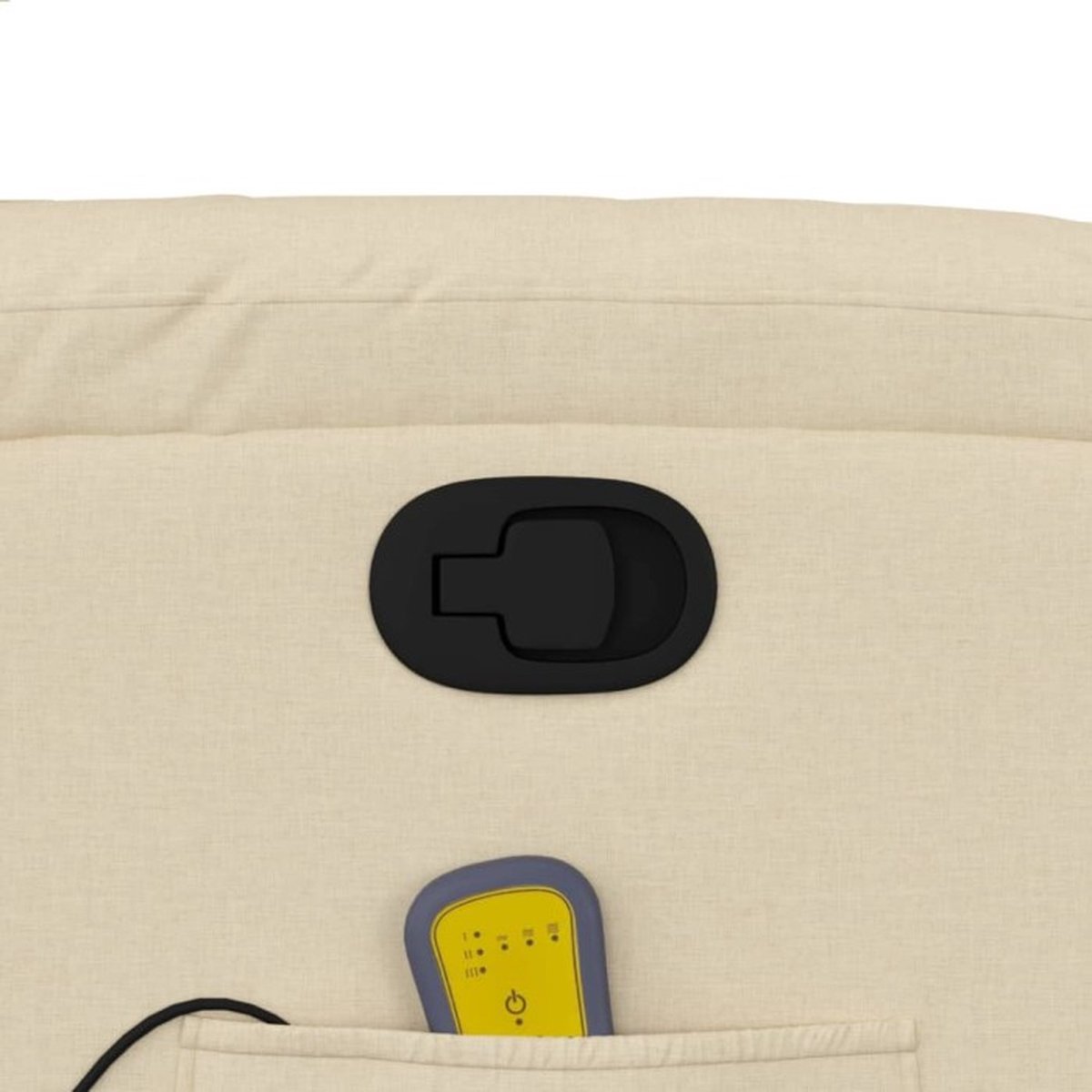 Afbeelding 3 van vidaXL Massagestoel Verstelbaar Crème Stof