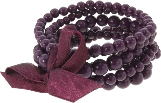 Behave Set paarse armbanden met strik