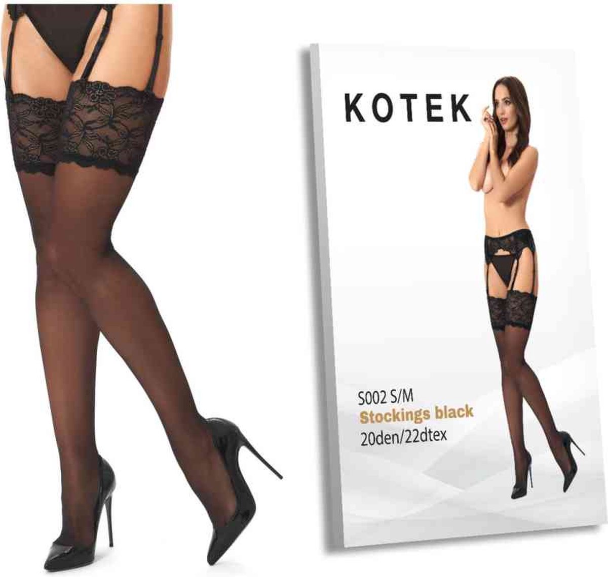 Kotek S002 Kousen - Zwart