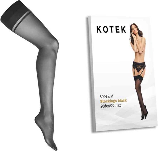 KOTEK - S004 Kousen - S/M - Zwart