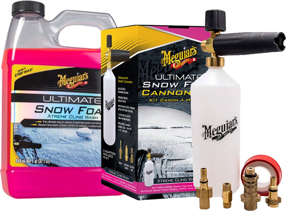 Ultimate Snow Foam Cannon Kit + Gratis Microvezel Doek - Meguiars Producten