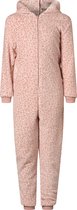 Cocodream meisjes onesie Fleece - Leopard - 128 - Roze