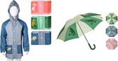 Regenjas + Paraplu kind set - Met capuchon - Lichtgewicht