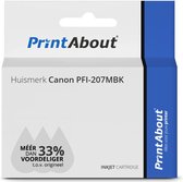 PrintAbout huismerk Inktcartridge PFI-207MBK Mat-zwart geschikt voor Canon