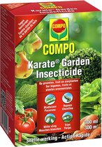 COMPO Karate Garden - insectenbestrijder - concentraat - tegen bijtende en zuigende insecten - voor groenten, fruit en sierplanten - snelle werking - doosje 300 ml (300 m²)