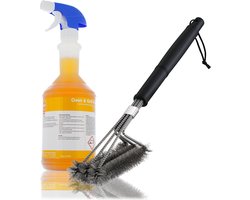 Oven en Grill reiniger - Voordeelpakket - Grillborstel - BBQ borstel - Schuimreiniger - BBQ Spray - Professionele reiniging - Krachtige reiniger - BBQ Cleaner -