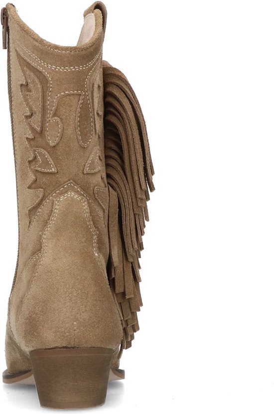 Zadig&Voltaire Pilar cowboylaars van suède met franjes • Zwart • de Bijenkorf