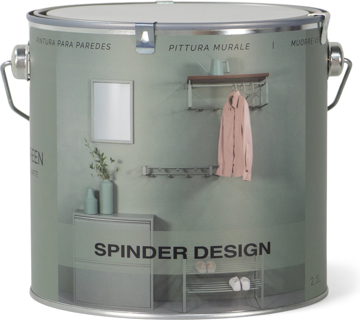 Spinder Design matte muurverf Wall Paint - Dusty Green