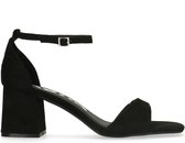Sacha - Dames - Zwarte sandalen met hak - Maat 42