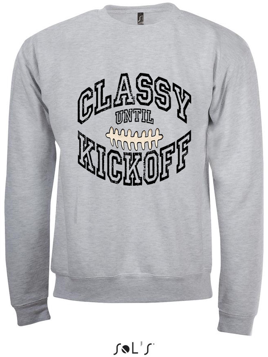 Sweatshirt 2-161 Classy until Kickoff - Lgrijs, M
