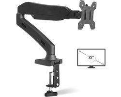 Boscer Gasveer Monitorbeugel - Monitor Arm 13-32 Inch - Full Motion Monitor Houder - Voor op Kantoor en Thuis - Zwart