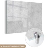 MuchoWow® Peinture sur verre 120x80 cm - Peinture sur verre acrylique - Mur - Structure - Wit - Photo sur verre - Peintures