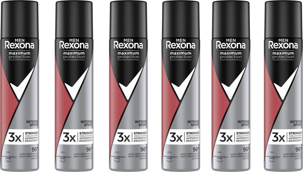 Goedkoopste Rexona® - Deodorant Man - Spray - Men Maximum Protection Intense Sport Anti-transpirant Spray - 6 x 100 ml - Voordeelverpakking