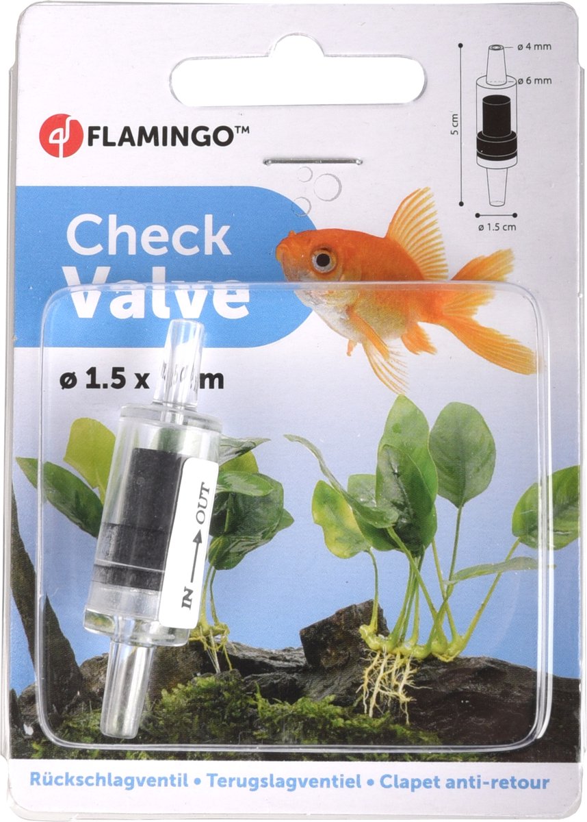 Flamingo - Aquariumpomp Terugslagventiel - Transparant - 5 x 1.5 x 1.5 cm