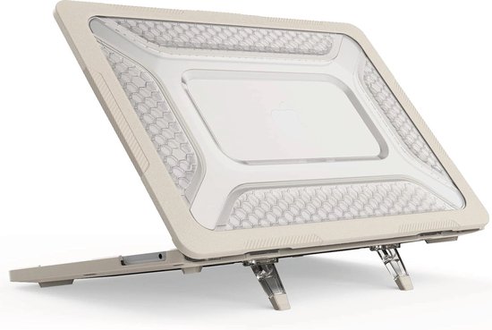 MacBook Air Hardcover - Protection complète et support intégré pour MacBook Air 2022 - MacBook 13,6 pouces - Antichoc - Convient pour Apple MacBook Air A2681 - Kaki