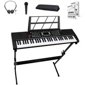 PIXMY ® - Piano Keyboard MP100 - Pour petits et grands - 61Keys - Piano numérique - Piano à clavier - Piano électrique - Orgue électronique