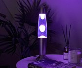 Lampe à lave - Lava Witte - Basis Argent - Éclairage LED - Éclairage d'ambiance pour adultes et enfants
