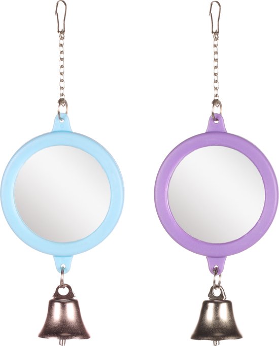 Flamingo - Flamingo - Parkietenspeelgoed Vogel - Park.speelg. Spiegel Rond+bel - 1st - 111789 - 1st - 1pce