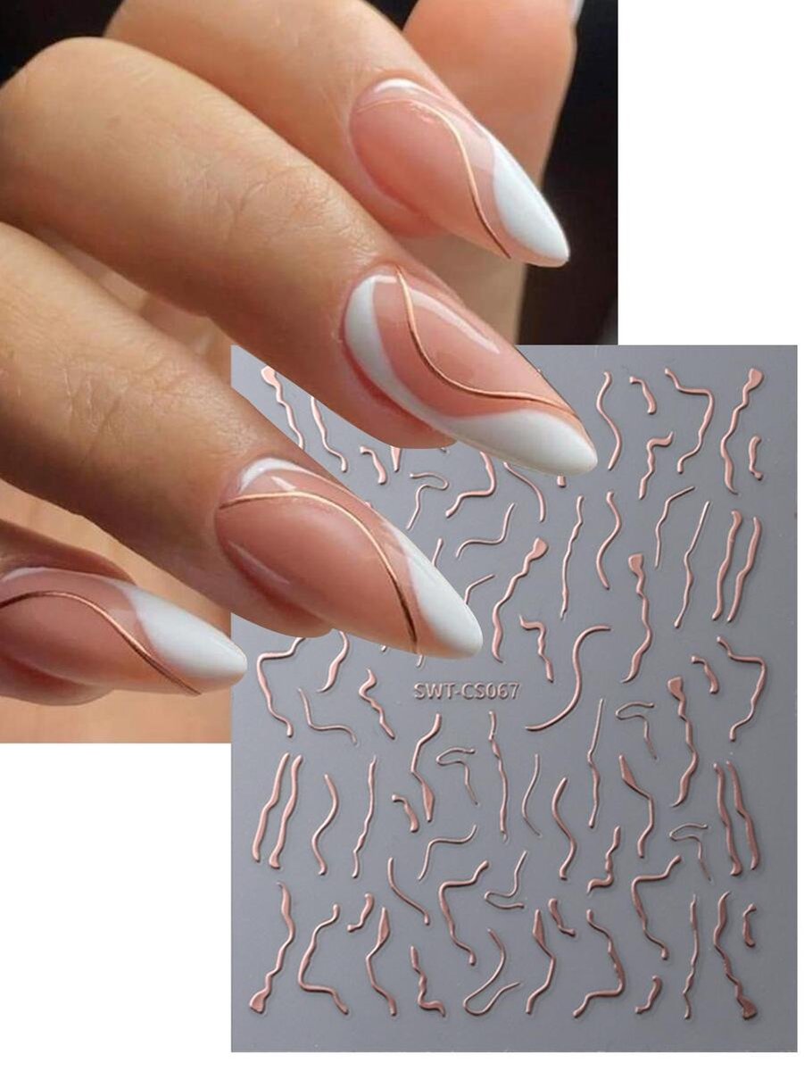 Goedkoopste Nagelstickers nail art (2 velletjes - Rosegoud) - Nail Art Stickers - Nagelstickers Velletjes Zelfklevend - Nagellak stickers - Nagelstickers kinderen - Nail Art Stickers Decoratie - Nagel Stickers marmer
