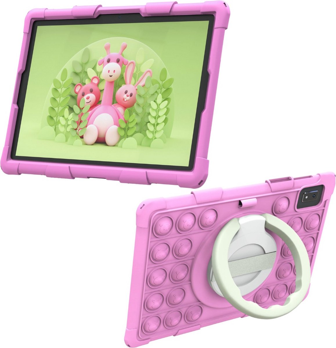 Rosentre Kinder Tablet - Roze Beschermhoes- 6000mAh Batterij | Ouderlijk Toezicht | Full HD Scherm | 10 inch Android Tablet | 6 GB Ram | 2.0GHz Processor