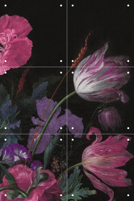 IXXI Golden Age Moody Florals II - Wanddecoratie - Bloemen en Planten - 40 x 60 cm