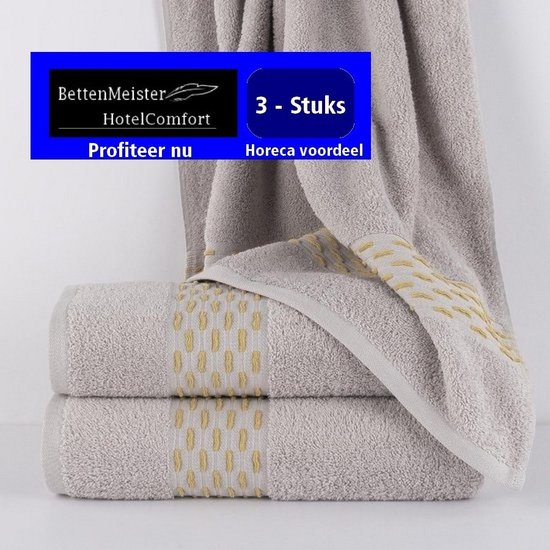 3 Stuks Badlakens Luxor jacquard - pink 70x140cm