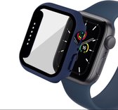 Sportband + TPU hoesje Blauw voor Apple Watch 42/44/45/49 mm – Series 1/2/3/4/5/6/7/SE/ en Ultra