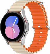 By Qubix Ocean Style bandje - Beige - oranje - Xiaomi Mi Watch - Xiaomi Watch S1 - S1 Pro - S1 Active - Watch S2