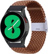 By Qubix Braided nylon bandje - Bruin - Xiaomi Mi Watch - Xiaomi Watch S1 - S1 Pro - S1 Active - Watch S2