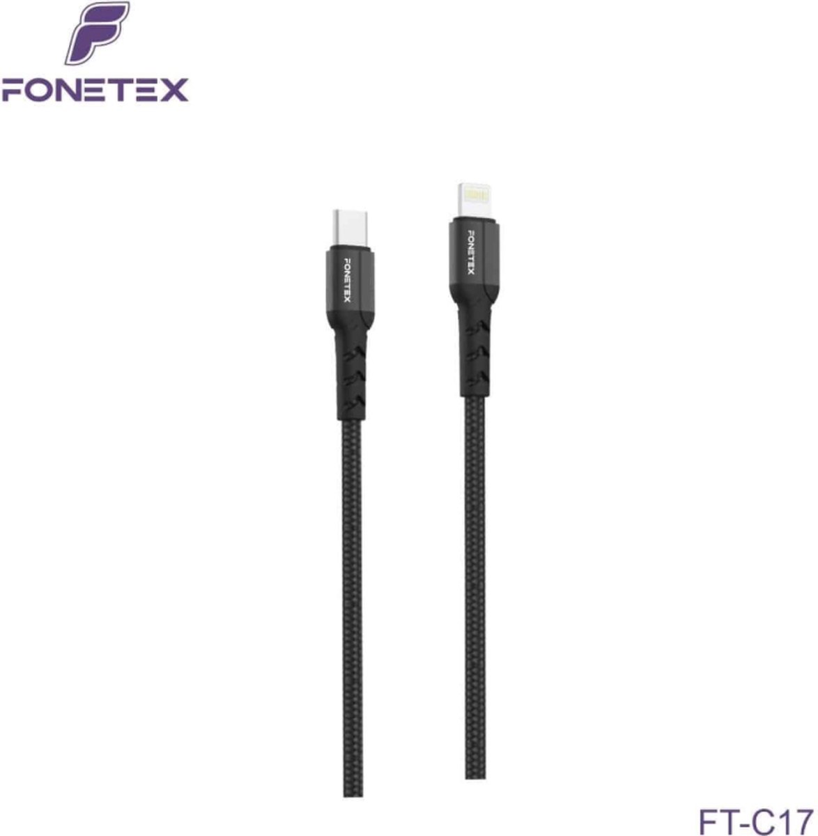 FoneTex 1m USB-C to 8PIN kabel - Voor iPhone/iPad - Data Kabel - 60W