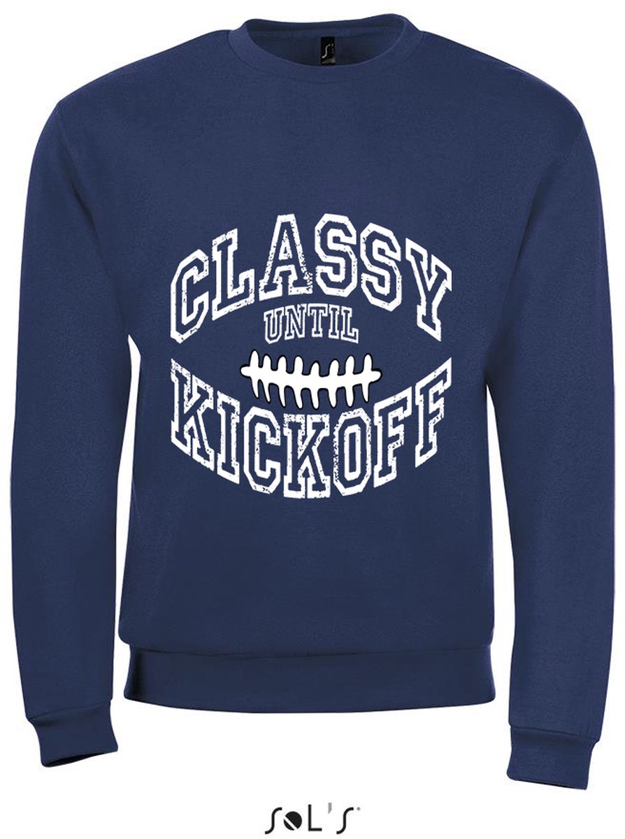 Sweatshirt 2-161 Classy until Kickoff - Navy, xS
