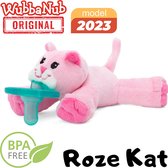 Wubbanub - Roze Katje - Babyspeen - Avent Soothie - Babyknuffel - Knuffel je speen - Pink Kitty