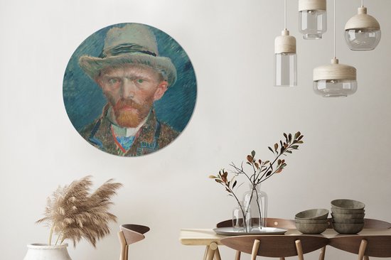 Autoportrait 1887 - Peinture de Vincent van Gogh Cercle mural aluminium
