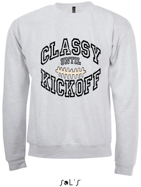 Sweatshirt 2-161 Classy until Kickoff - Wit, 3xL