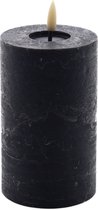 Ambiance Mansion - Bougie LED noire rustique 12,5x7,5cm