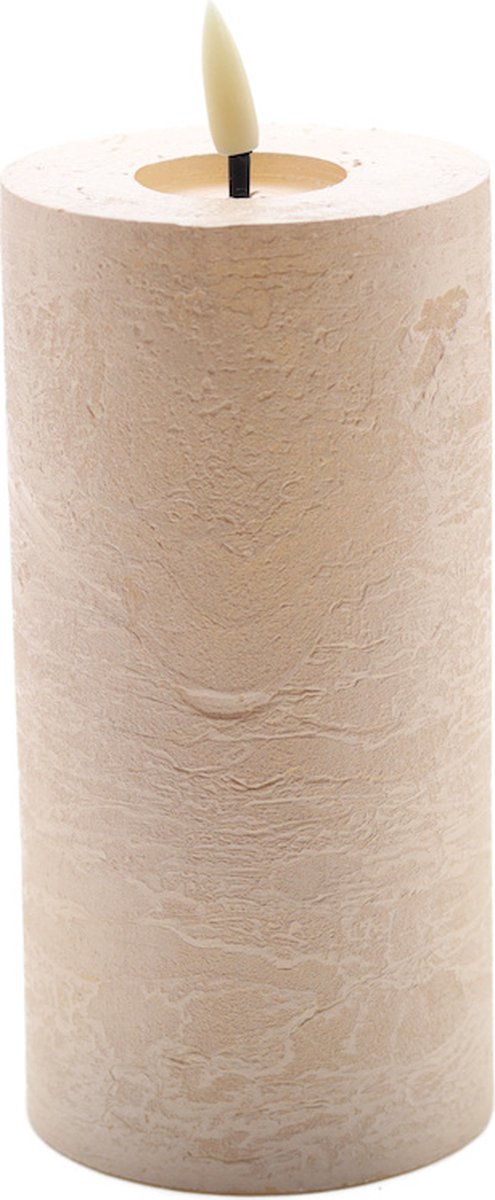 Mansion atmosphere led kaars Champagne beige 15x7,5cm