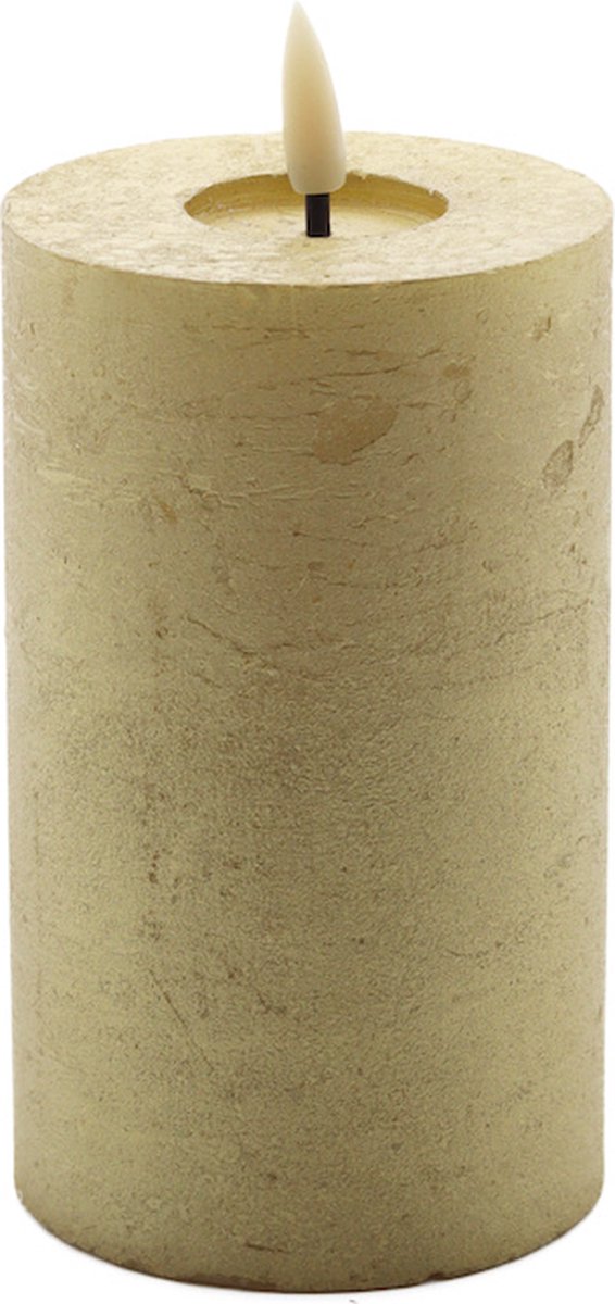 Mansion atmosphere led kaars metallic goud 12,5x7,5cm