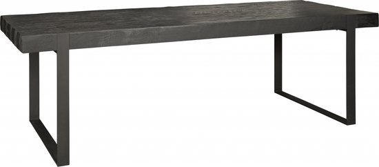 Woonexpress Eettafel Vulcano Black - Hout - Zwart - 200 x 78 x 100 cm (BxHxD)