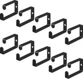 kwmobile 10x kabelhouder voor serverkast - Kabel organiser - Set van 10 kabelgeleiders -Kabeldoorvoer beugels - Zwart