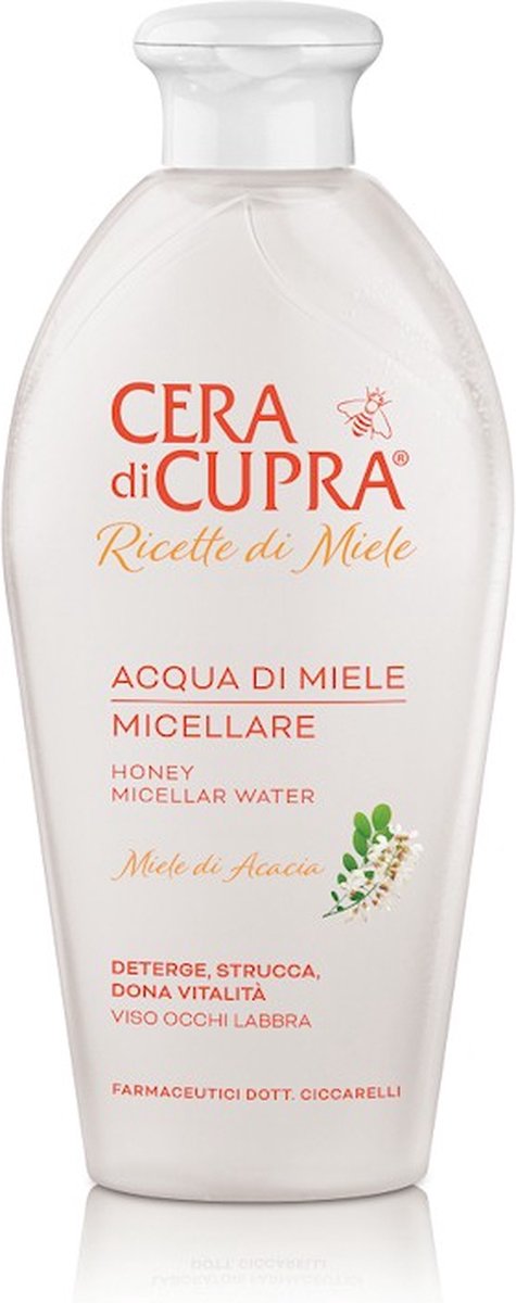 Cera di Cupra - Ricette di Miele - Aqua di Miele Micellare - Micellair Water met Acacia honing en vitamine-E - heerlijk, volledig, reinigingen van de huid, ook voor de ogen. Ook voor een gevoelige huid.