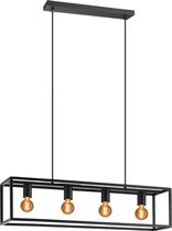 EGLO Eldrick Hanglamp - E27 - 85 cm - industrieel - Staal - Zwart