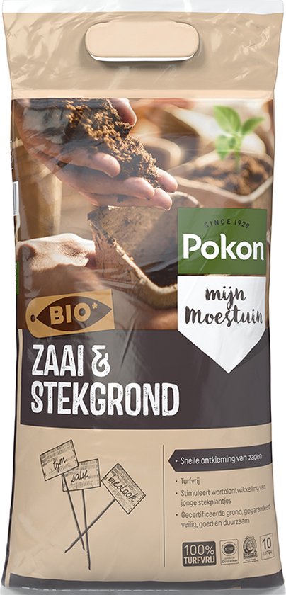 Pokon Bio Zaai- en Stekgrond - 10l - Potgrond (biologisch) - Stimuleert wortelontwikkeling