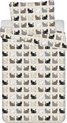 Sweet Home Dekbedovertrek Katten - Eenpersoons - 140 x 200 cm - Teddy Fleece