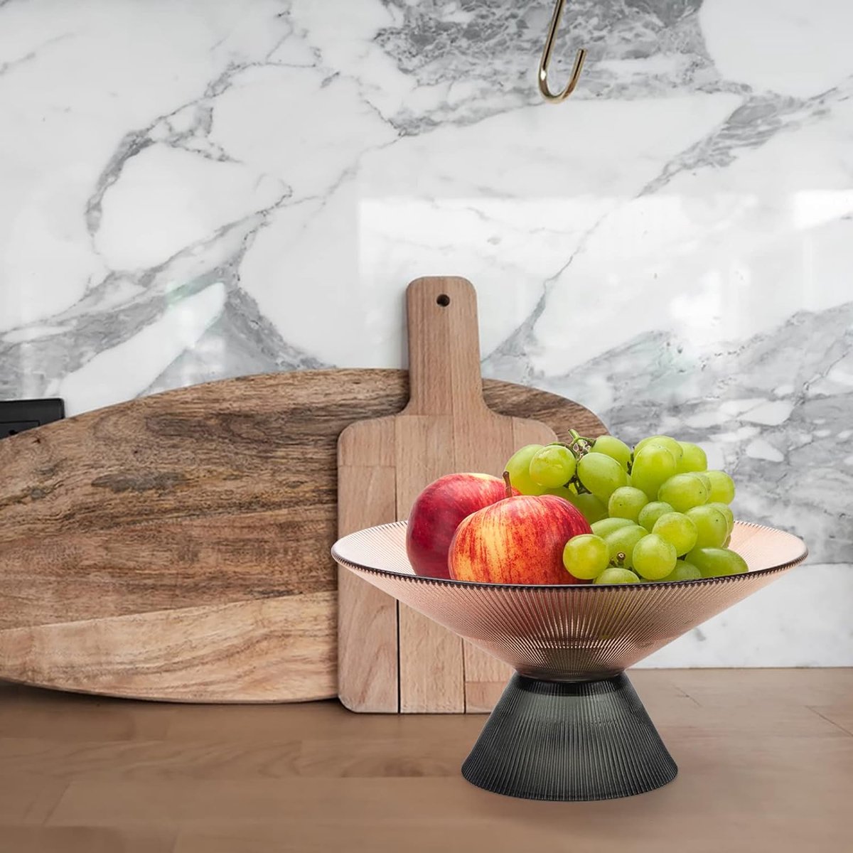 Bol à Fruits Centre De Table – Cuivre Géométrique – Acier Inox – Décoration
