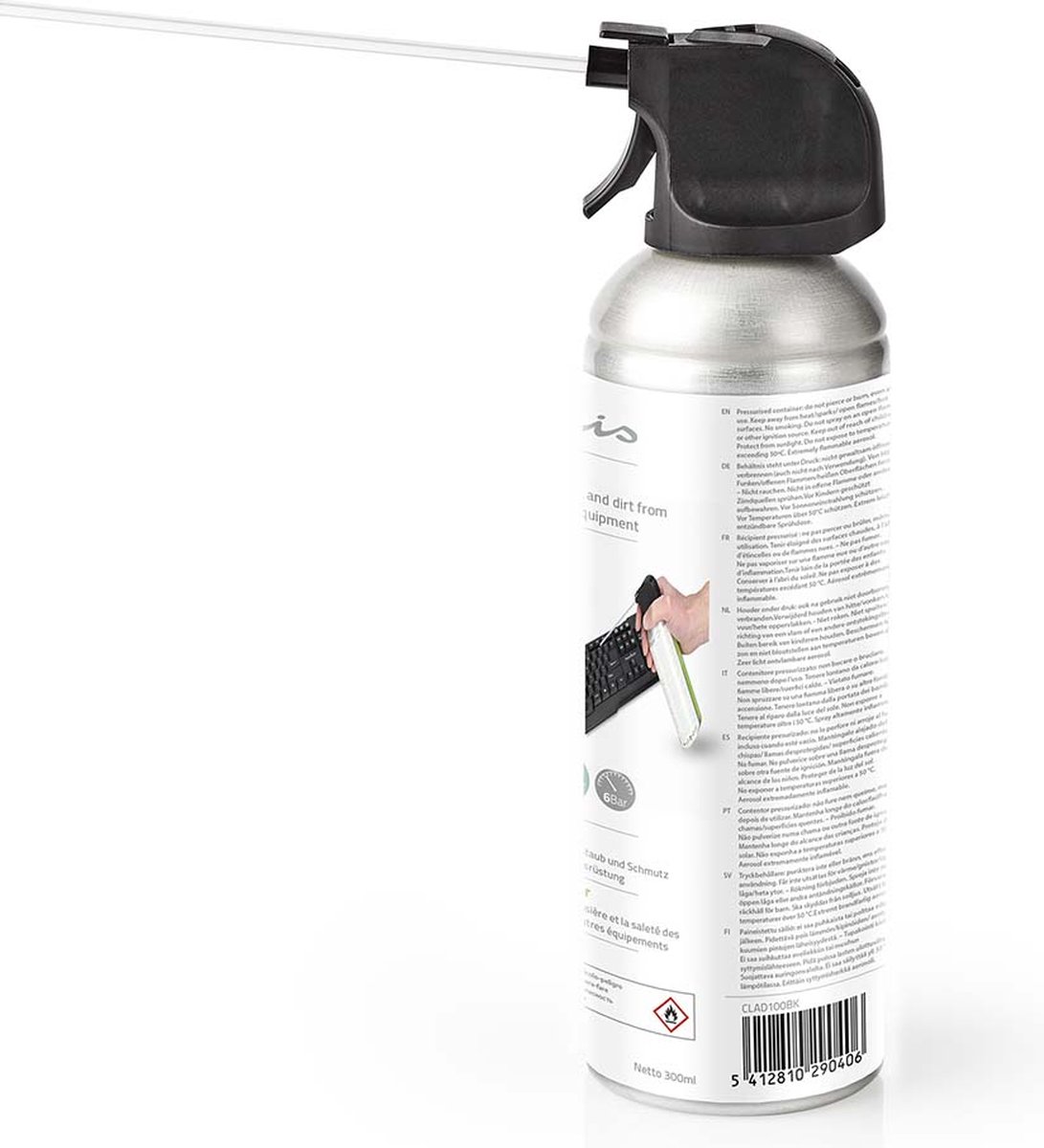 Goedkoopste Nedis Persluchtreiniger - Schoonmaken - 0.405 l